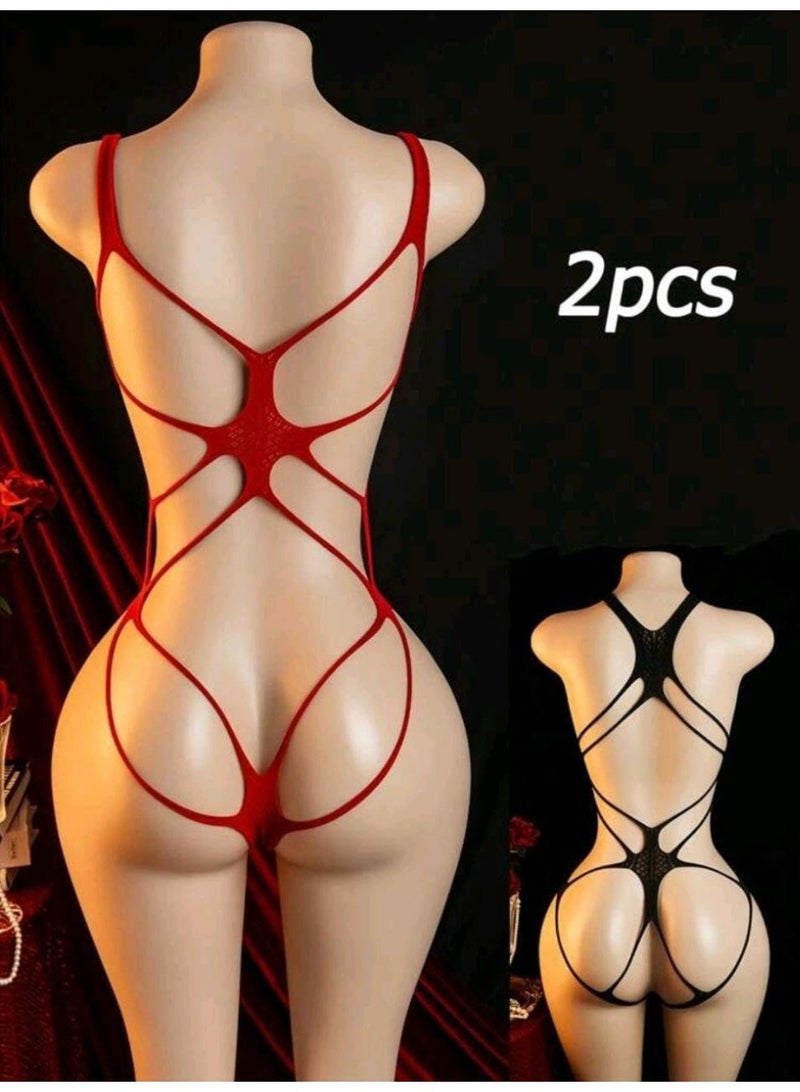 SHEIN-2Pieces Of Sexy Lingerie, Plus Size Sexy Open Bikini - Image 2